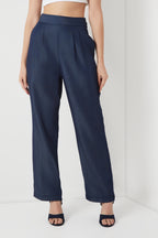 Tencel Denim Peplum Trouser