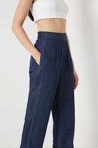 Tencel Denim Peplum Trouser