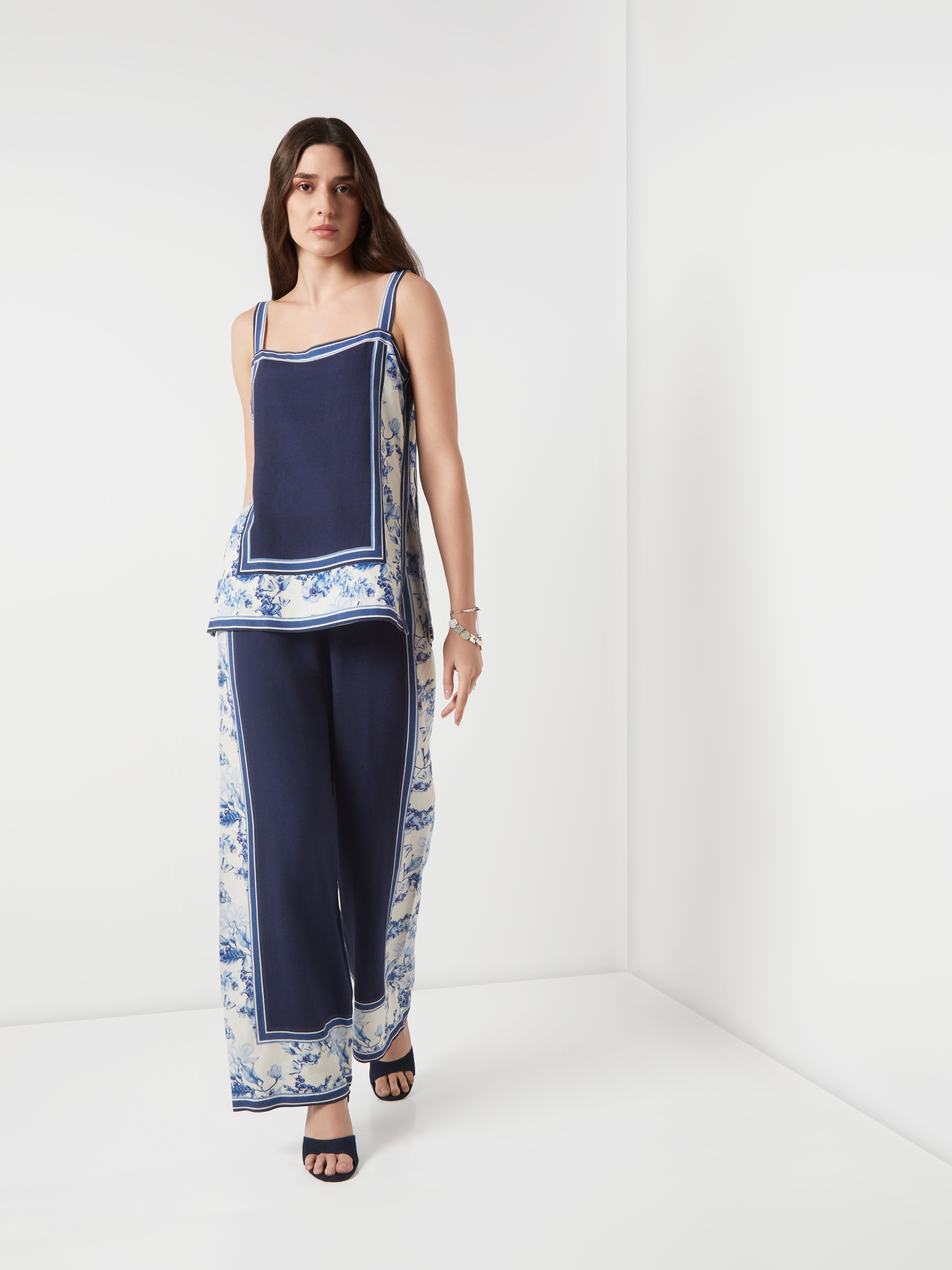 Blocked Cotton Linen Co-ord Set