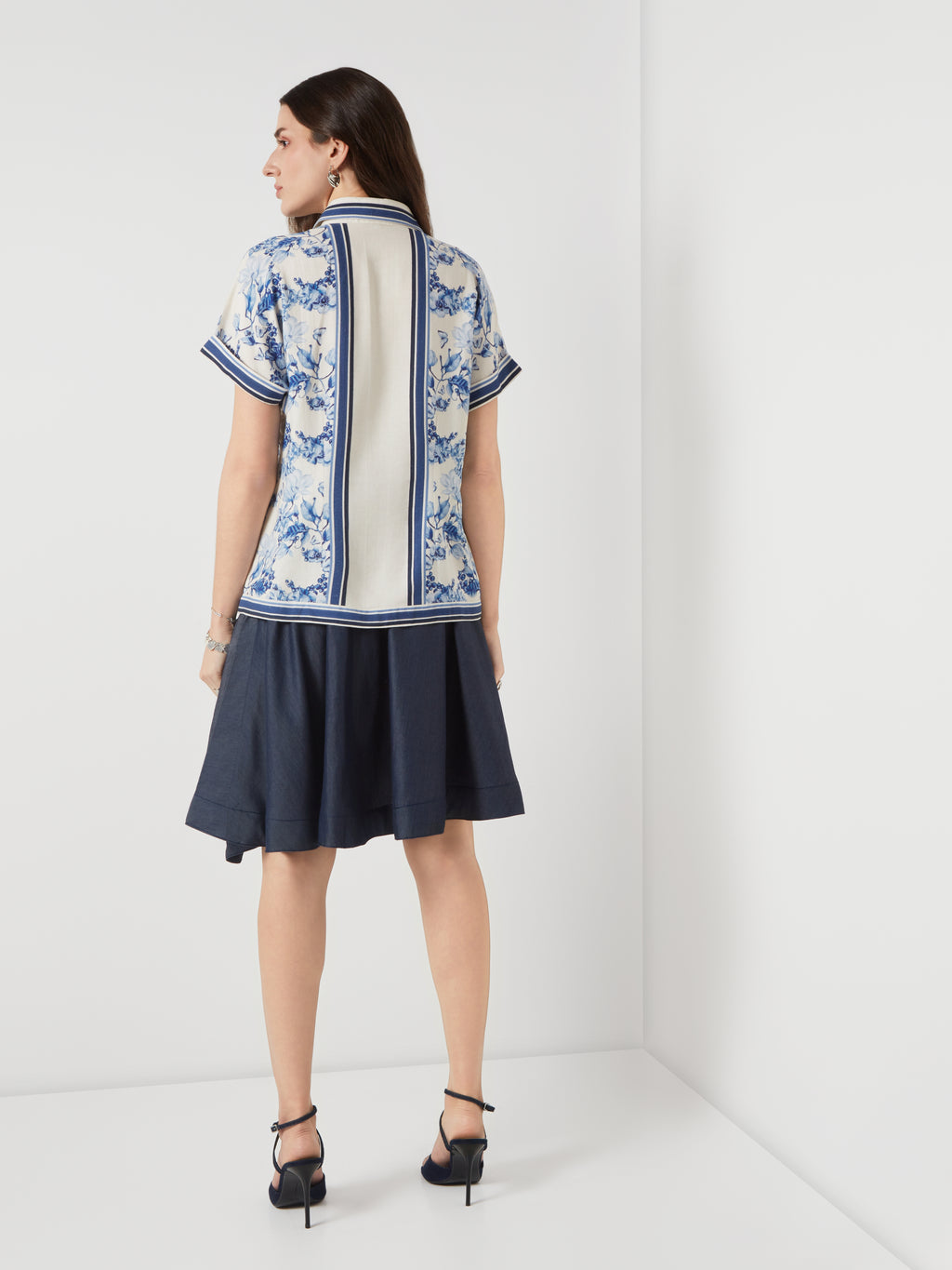 Tencel Denim Drape Skirt